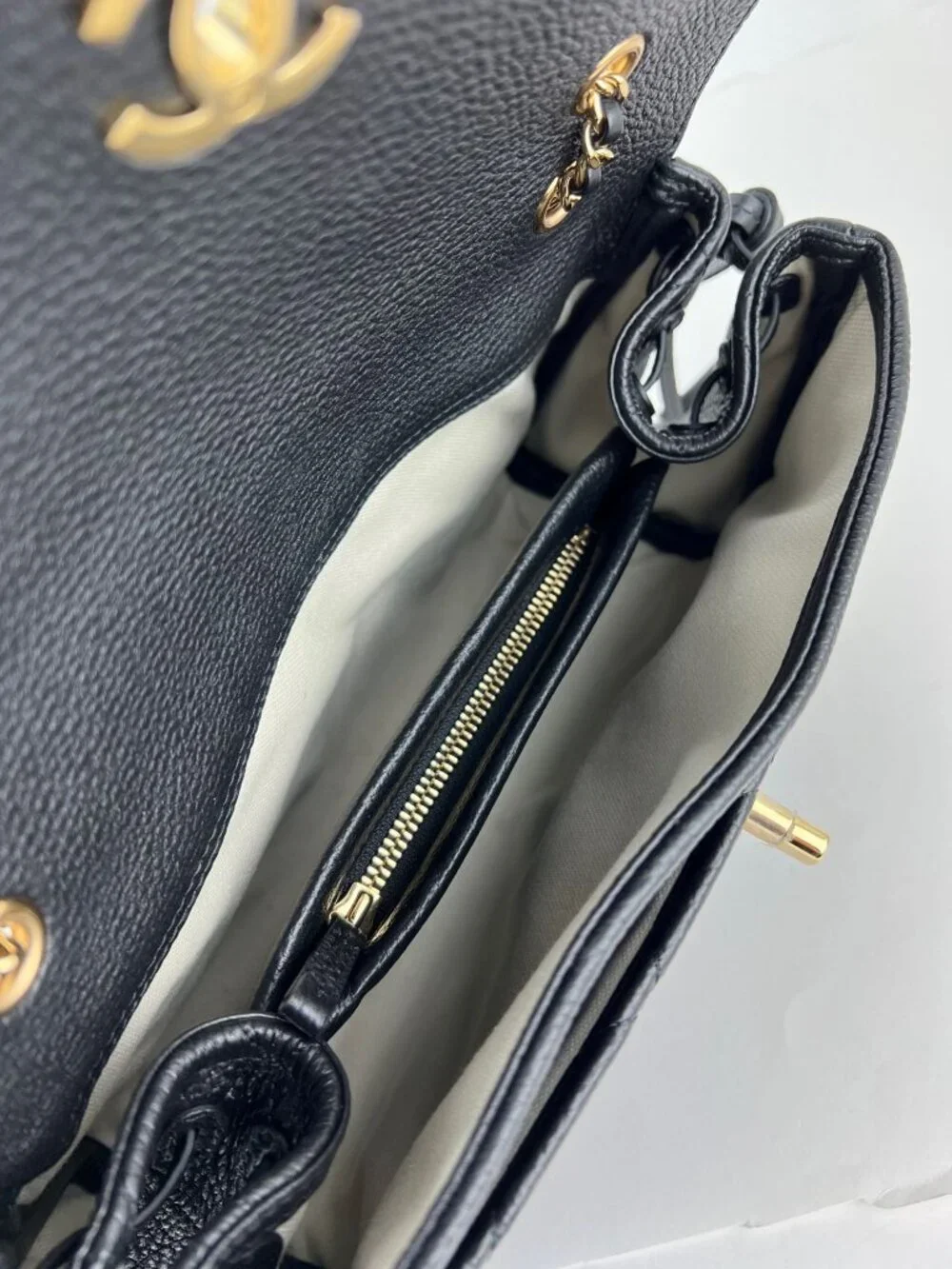 Chanel Urban Essentials Large Flap Bag Black Leather Shoulder Bag RARE